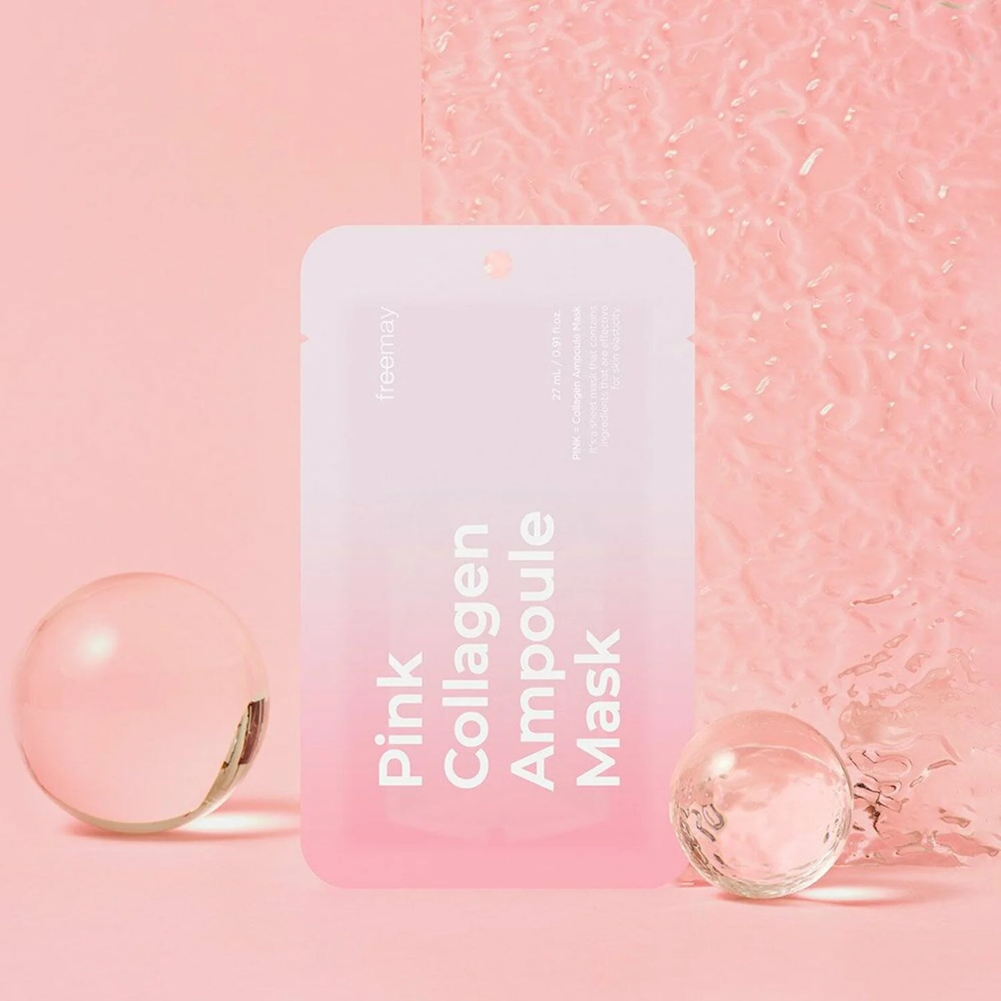 Freemay Masque Ampoule Collagène Rose Végan