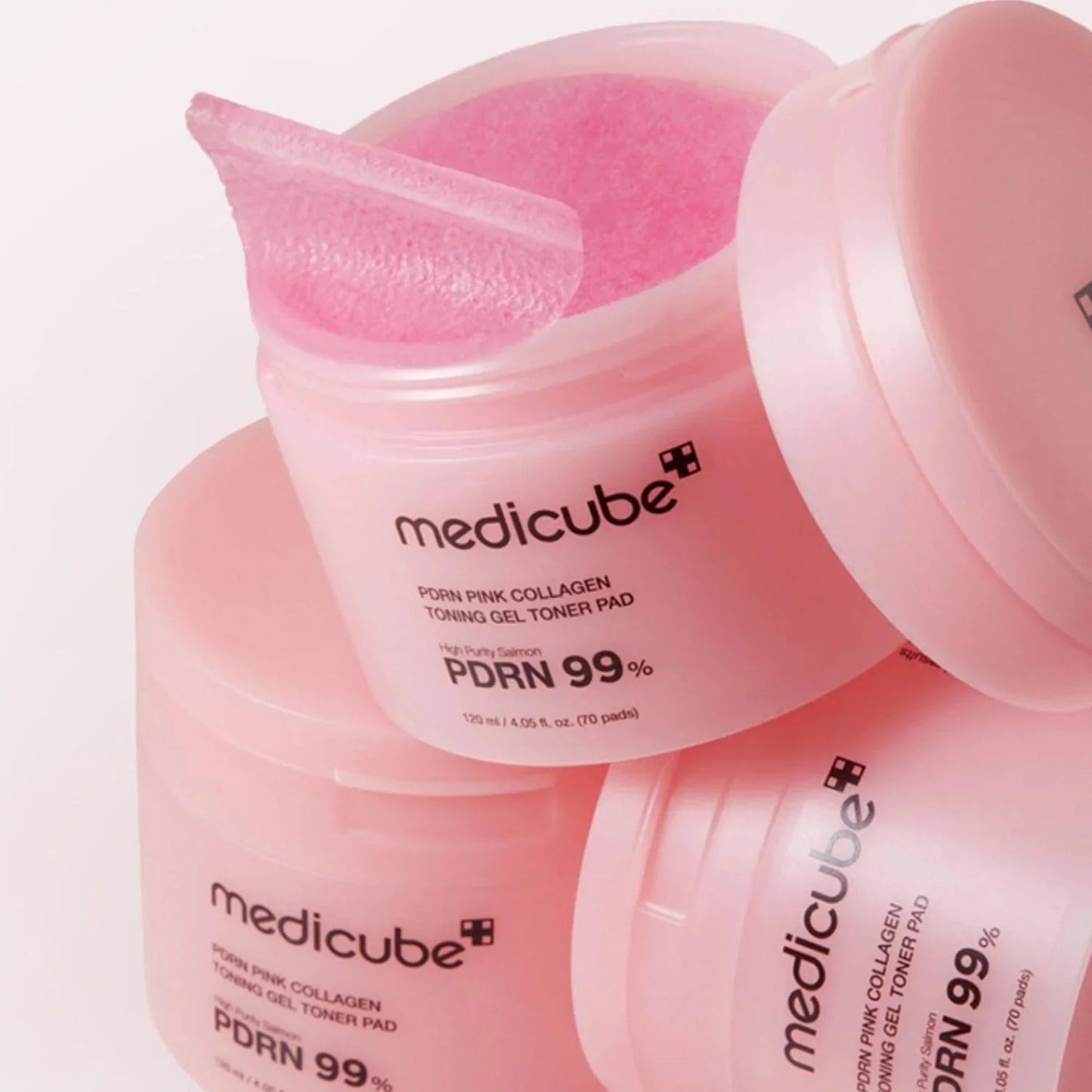 Pads Tonifiants au Collagène Rose et PDRN – Gel Toner